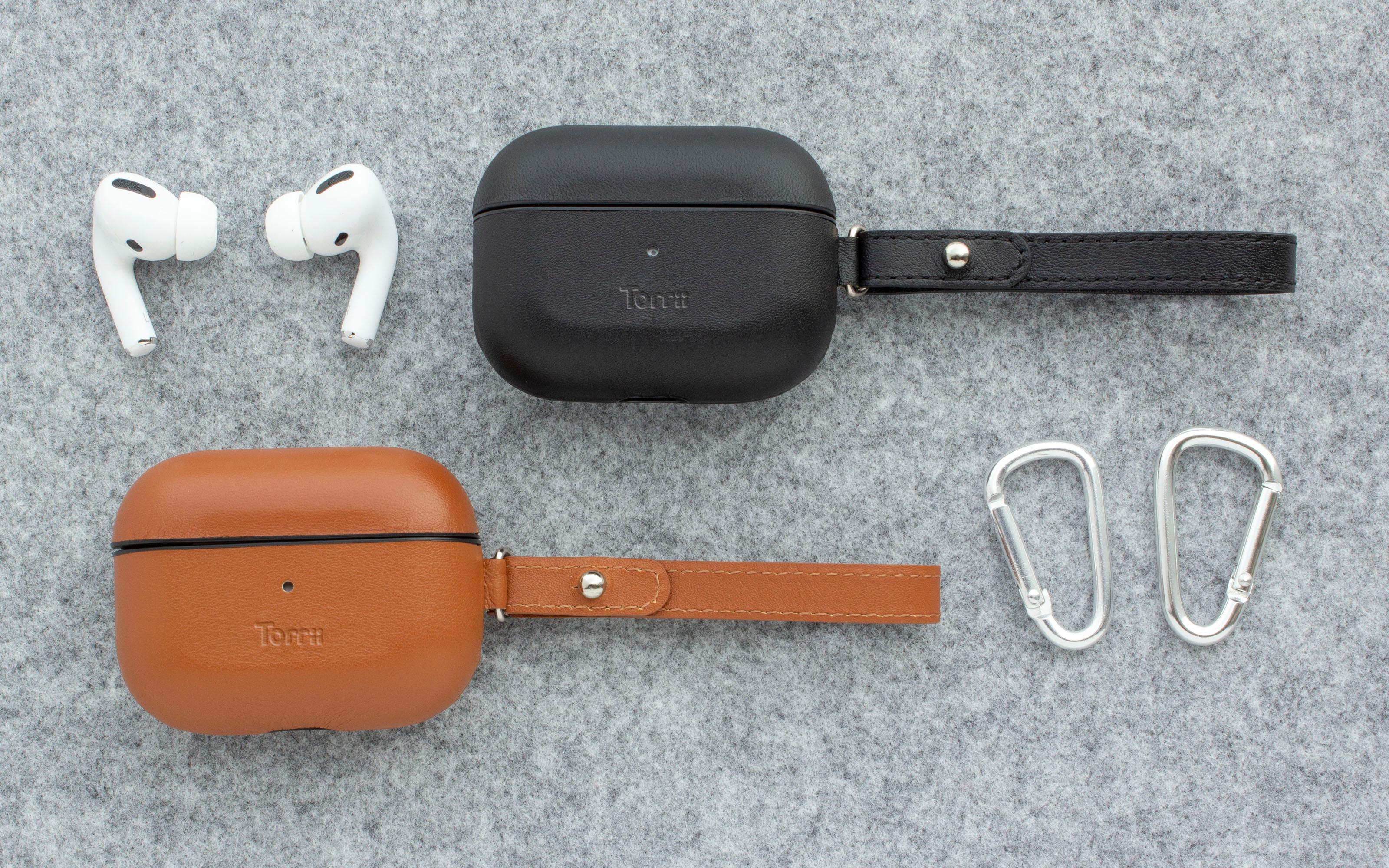 Torrii Luxcraft Leather Case For Airpods Pro - Black - Tashqila Torrii Luxcraft Leather Case For Airpods Pro - Black - Tashqila